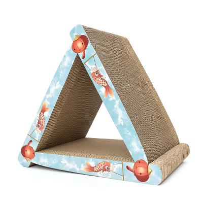 China Customized Type Detachable Interactive Pet Fish Flag Triangle Panel Viable Factory Various Wholesale Supplies And Scratch Pet Toys for sale