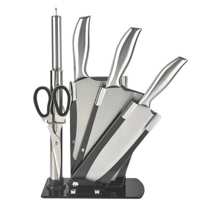 China 2021 Best Minimalist Knife Set 6pcs Stainless Steel Multifunctional Kitchen Cooking Knives for sale