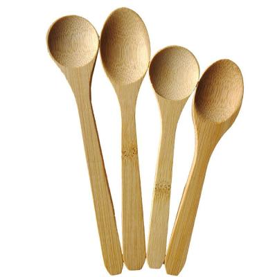 China Wholesale Custom Logo Reusable Small Bamboo Spoon Ice Cream Teaspoon Viable High Quality Cheap Prices for sale