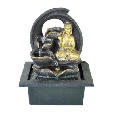 China Garden Water Features Decoration Firework Fountain Water Fountains Indoor Happy Buddha Statue Water Fountain Table Top for sale