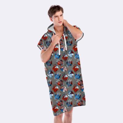 China Custom Print Hooded Girls Quick Dry Eco Hypoallergenic Towel Microfiber Suede Beach Towel Poncho Long Dress Boys Girls for sale