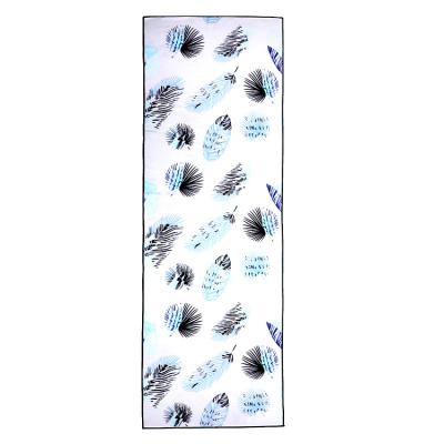 China Child Safe Copy 3D Feather add custom size and design silicone yoga mat Microfiber mat available non-slip yoga mat for sale