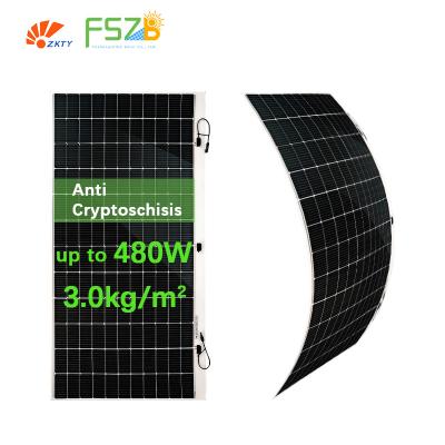 China New 480W Flexible Photovoltaic Lightweight And High Efficiency 182mmx182mm BIPV Panels for sale