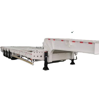 China Cargo loading white four axle mechanical equipment transport vehicle, truck trailer, made in China for sale