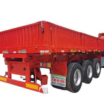 China Truck Trailer A Three Axle Rollover Semi Trailer Made In China For Towing Sand And Gravel Materials for sale