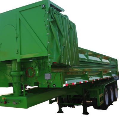 China Truck trailer an environment-friendly rollover dump trailer capable of loading 40 to 60 tons of cargo for sale