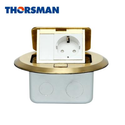 China THORSMAN HTD-7 Copper Commercial Floor Mounted Electrical Sound Outlets Floor Sockets for sale