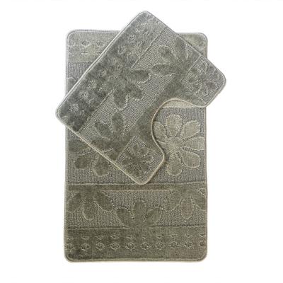 China PP Door Mat With High And Low Loop Pile Design Non-slip Customized Bath Mat for sale