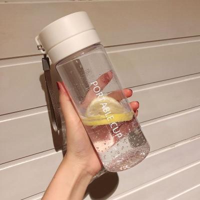 China Direct selling double-layer minimalist water bottle Simple large-capacity plastic cup portable leak-proof cup for sale