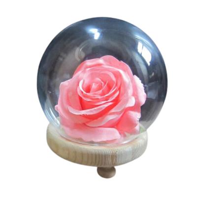 China Disco Light Cake Hemisphere Glass Cover Hemisphere Decoration Dome Immortal Flower HD Baking Cover Transparent Glass Cover for sale