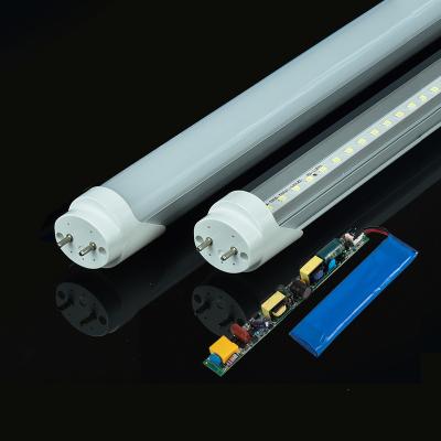 China Warehouse Emergency T8 18w Rechargeable Led Light Tube With Internal Battery Backup for sale