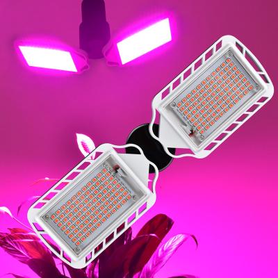 China Seed Starting Bearing Customized Hydroponic Greenhouse Fan 300-730nm Foldable Fan Blade E26 E27 2 Full Spectrum Led To Grow Sulight Light Bulb for sale