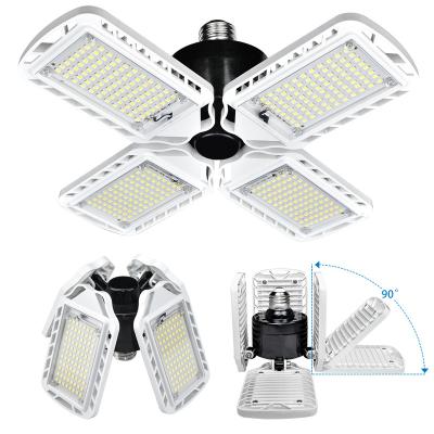 China Super Bright Adjustable Leaf E26 E27 60W Four Angle Ceiling 360 Deformable Fan Blade Led Bulb Light for sale