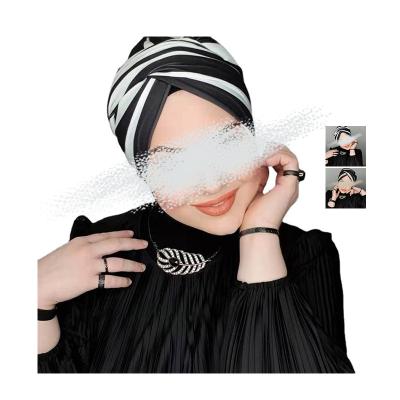 China Simple solid color 2023 Fashion Instant Hijab Arabic Headscarf Ombre Turban  Beanie Hat Malaysia Turkey Clothing Women Muslim Abaya Print Hijab for sale