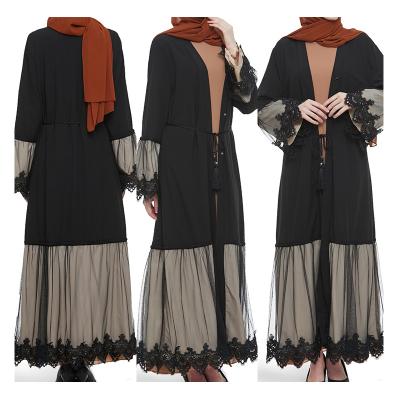 China Anti-pilling 2023 Arab Women Long Dress Spring Middle East Dubai Lace Fashion Ladies Muslim Abaya Skirt for sale