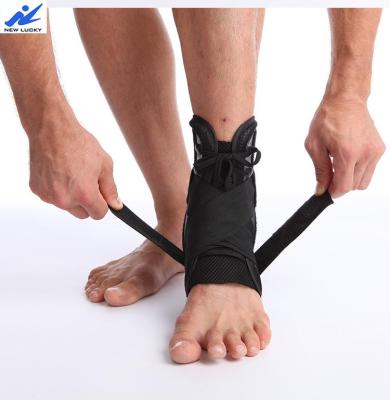 China Performance Support Ankle Brace Lace Up Support With Stays Guard Black Sports Protector for sale