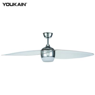 China Low Watt+New design+LED fan light 2 blade low cost new ac motor fancy design led ceiling fan with light for sale