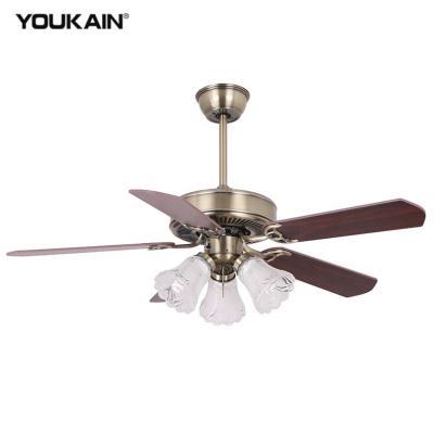 Κίνα With Retro Light Chinese Style Lamp Beauty 52 Inch 5 Blades Sudan Antique Bronze Pull Chains Switch Bulb Light Ceiling Fan προς πώληση