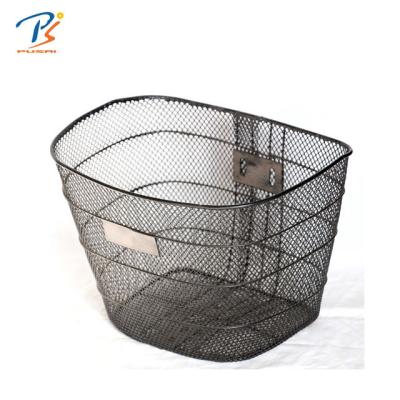 China Hot selling plastic bicycle basket bicycle steel front and metal rear handlebar basket rear basket with great price for sale