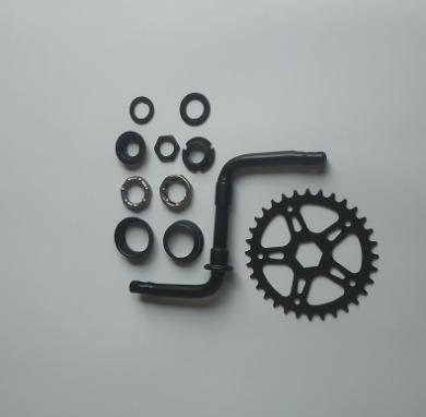 China Keyway BB Axle OPC Kids Bike / Bicycle Cranks And Sprocket Parts On Various Size Bicycle for sale