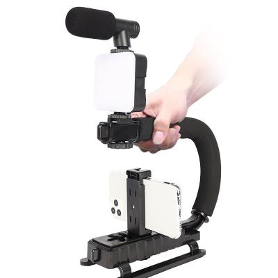 China Portable Mini Tiktok Smartphone Video Making Kit Photographic Selfie Bracket Stabilizer Vlog Handheld Kits for sale