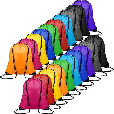 China Factory Promotion High Quality Waterproof Gym Bags Colorful Nylon Polyester Drawstring Backpack Waterproof Drawstring Bag for sale