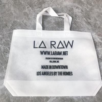 China Eco Handled Promotional Nonwoven Shopping Grocery Bag With Logo Printable Nonwoven Reusable Shopping Bag Tote Bag Custom Wholesale for sale