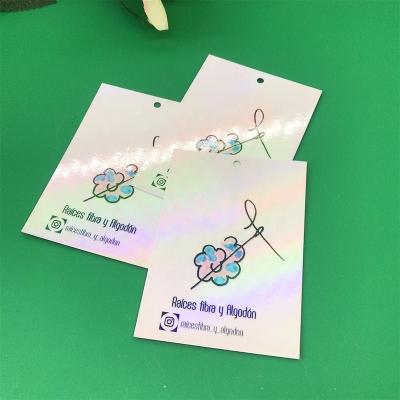 China Wholesale Bulk Rainbow Diy Laser Small Business Paper Handmade Greeting Cards Thank You Cards Holographic Baby Shower for sale