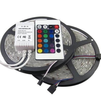 China RGB Flexible LED Strip Light Kits 300led Energy Saving 24keys IR Remote CE UL for sale