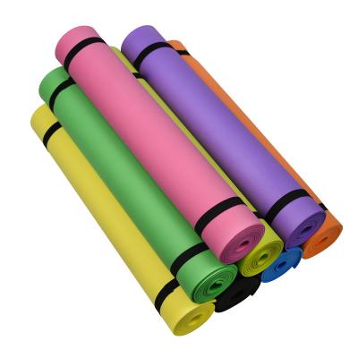 China TPE Eco Friendly Anti Slip 8 10mm 72 24inch Custom Yoga Mat with Straps Pink Soft Black Bag Green Print Light Blue Silk for sale