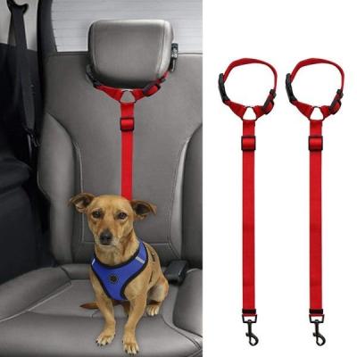 China Personalized Safety Pet Car Seat Belt Harness Dog Leash, Fitted Dog Cat Safety Belts Leash Car Seat Belt for sale