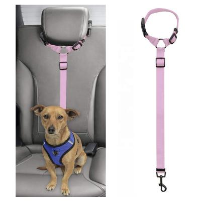 China Quick Release Dog Safety Leash Travel Clip Pet Car Seat Belt Durable Practical Adjustable Pet Car Leashes For Car for sale