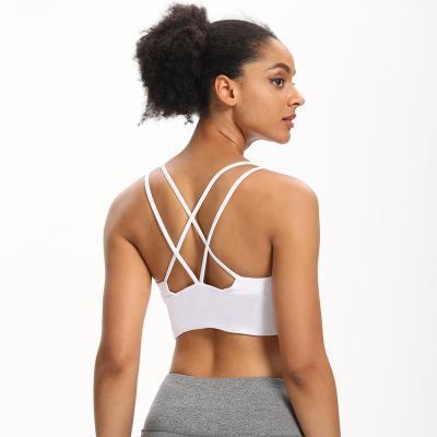 China New Arrival Breathable Padded Sports Bra Fitness Yoga Wear Gym Wear Active Women Backless Tank Top Ladies for sale