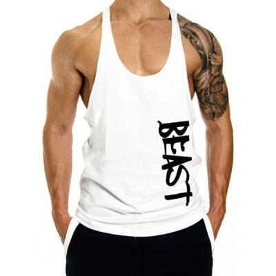 China Ebay Amazon XXL Fashionable Western Man Customerized Sports Muscle Shaping 100%cotton Summer Sleeveless Tank Top Gym Sports Vest for sale