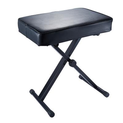 China Piano folding piano stool electronic thickened piano stool can be raised and lowered adjustable three-level X type folding piano stoo for sale