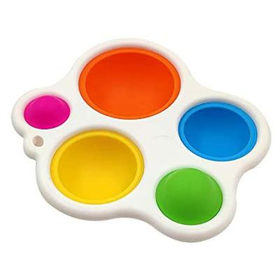 China Stress Reliever Silicone Noise Stir Toy Early Educational Toddler Baby Toy Flipping Board for Toddler Baby Simple Sensory Toys for sale