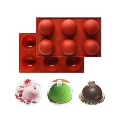 China Viable Round Ball Half Sphere Silicone Mold Semi Sphere Silicone Baking Molds For Making Chocolate, Cake, Jelly, Dome Mousse, Bun for sale