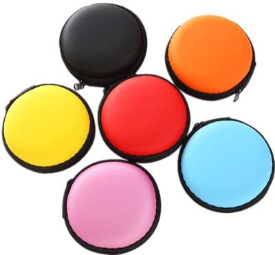 China Mini Round Earbud Storage Bag Waterproof Shockproof Dustproof Portable Earphone Carrying Case for sale