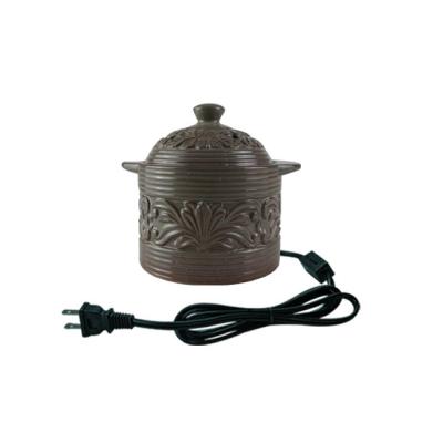 China Indoor Ceramic Type Aromatherapy Wax Melter Electric Heating Dish Wax Tart Warmer for Home Decoration and Buddhist Temple for sale