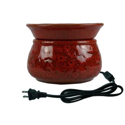 China Red Color Indoor Electric Scented Wax Melt Burner Aroma Soy Wax Warmer for sale