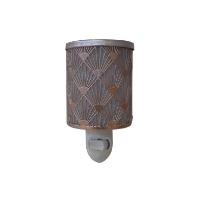 China Indoor Metal Material Night Light Small Electric Plug In Heater Aromatherapy Indoor Oil Burner for sale