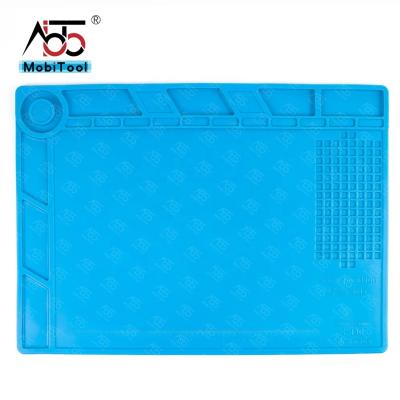 China Sky Blue Mobile Cell Phones Health Friendly Welding Repair Tools Pad With Scale Ruler Screw Position for sale