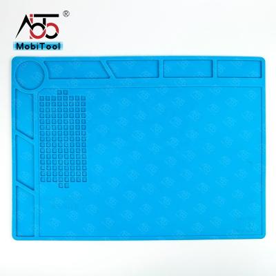 China Hot Sale Durable Mobile Phones Silicone Welding Repair Tools Mat With Screw Slot for sale