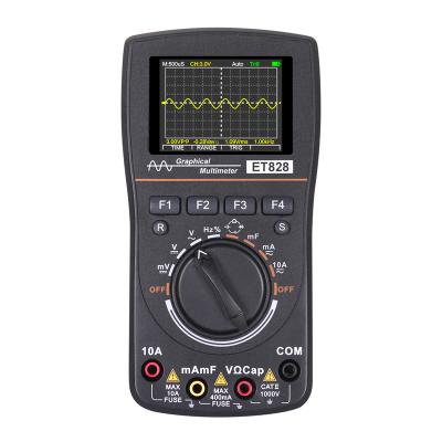 China ET828 1MHz Bandwidth 2.5Msps Sampling Rate Adjustable Waveform Digital Mini Oscilloscope Handheld Multimeter ET828 for sale