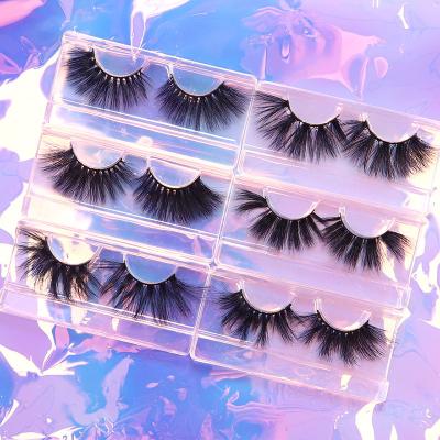 China Wholesale Seller 25mm Mink Lashes Lashes 100% Hand Made Fluffy Long Lasting Mink Lashes OEM/ODM 3d Mink Lashes for sale