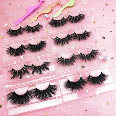 China Wholesale False Eyelashes Fluffy Tapered Cruelty Free Lashes 25mm Mink Eyelashes 3d mink fluffy lashes Vendor 100% for sale