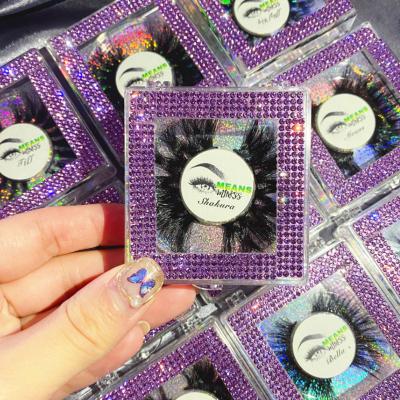 China Custom Brand 25mm Mink Eyelashes Bulk Wholesale Set 3d Mink False Eye Lashes Own Eyelash Fluffy Tapered New Design for sale