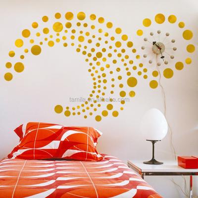 China Adhesive Colorful Kids Room Decorative PVC WALL STICKER Golden Dots Wall Decal for sale