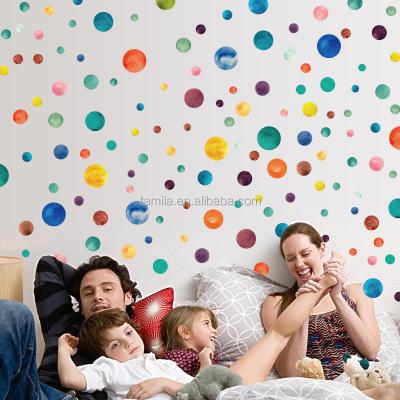 China WALL STICKER colorful 3D circle wallpaper for desktop wallpaper for kids room decoration for sale