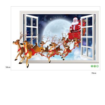 China Decorative Wall Sticker PVC Home Decor Sticker Christmas Design Window Sticker for sale